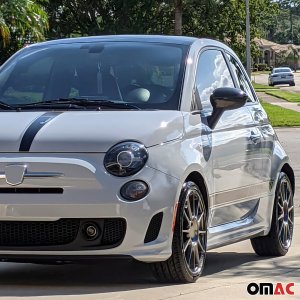 Fiat 500 Mirror Covers - Omac - Carbon Fiber 2012-2019